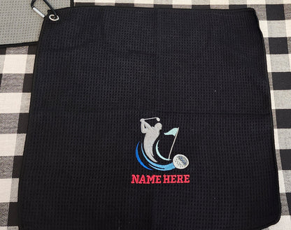 Two Personalized Golf Towels