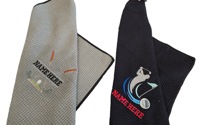 Two Personalized Golf Towels